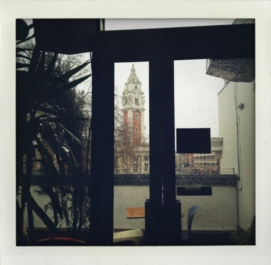 The Brixton Town Hall from the Ritzy on a windy evening