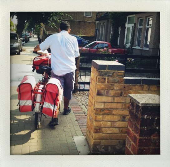 A postman with the Royal Mail around Kent House