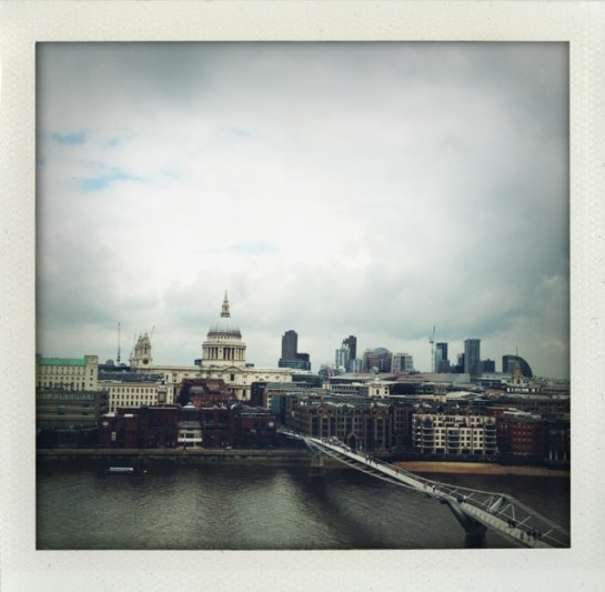 The Wobbly Bridge and St Paul, a view from the Tate Modern